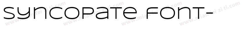 Syncopate font字体转换